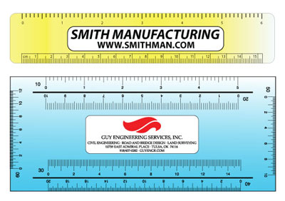 6 Inch Custom Printed Plastic Ruler with 3 Colors - Plastic Ruler - Rulers  & Stencils